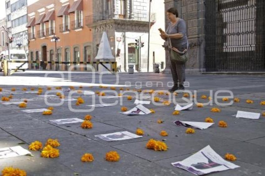 OFRENDA . VÍCTIMAS DE FEMINICIDIOS