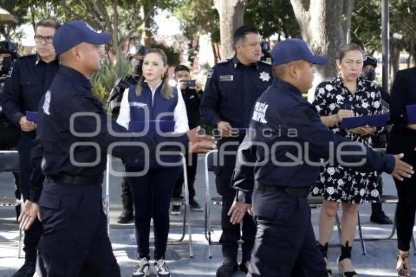 SAN PEDRO CHOLULA . GRADUACIÓN POLICÍAS 