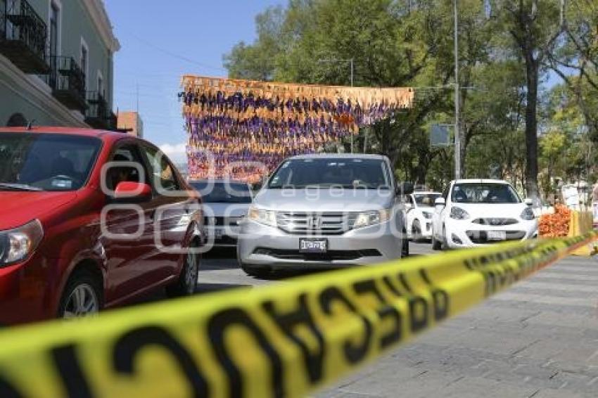 TLAXCALA . CIERRE DE VIALIDAD