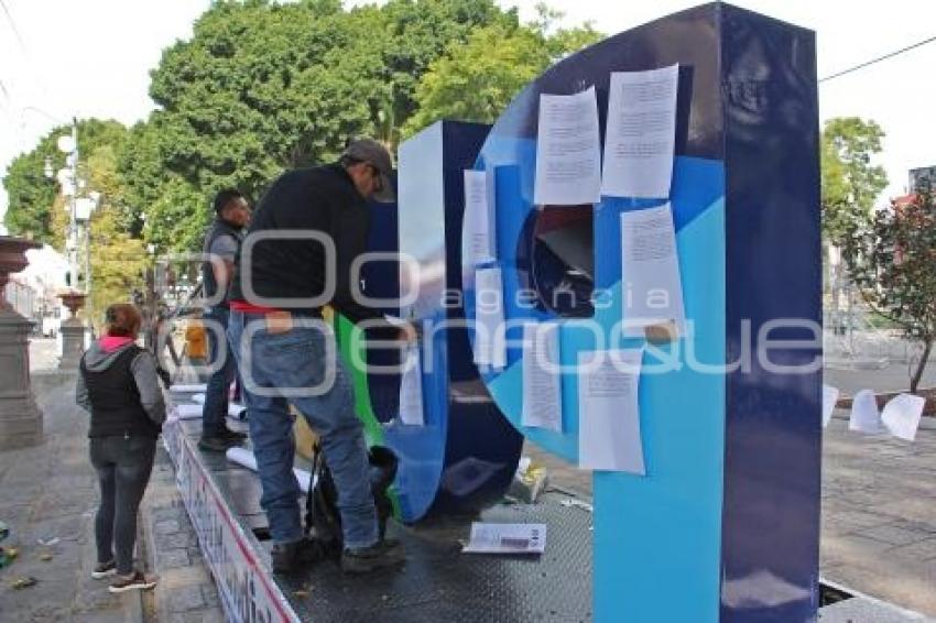 AYUNTAMIENTO . LETRAS PUEBLA