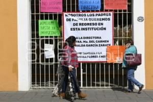 TLAXCALA . MANIFESTACIÓN . ESCUELA