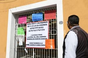 TLAXCALA . MANIFESTACIÓN . ESCUELA