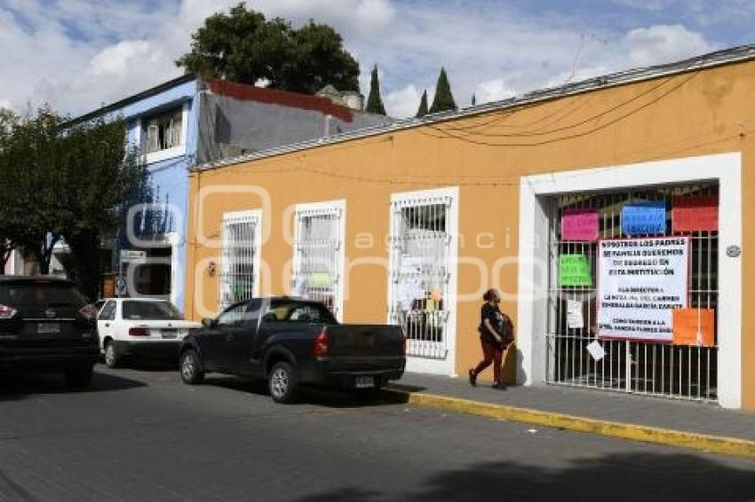 TLAXCALA . MANIFESTACIÓN . ESCUELA