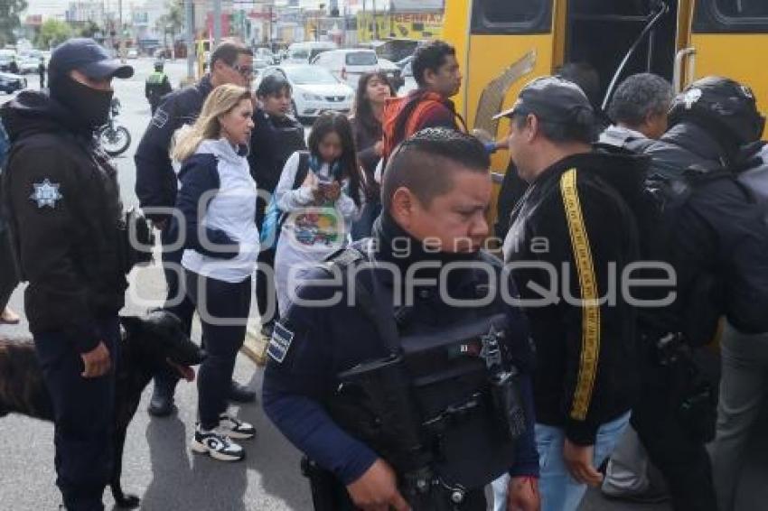 SAN PEDRO CHOLULA . OPERATIVO PASAJERO SEGURO