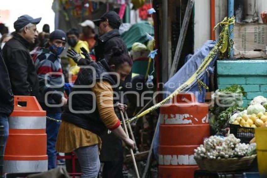 TLAXCALA . INCENDIO MERCADO