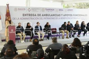 TLAXCALA . ENTREGA AMBULANCIAS