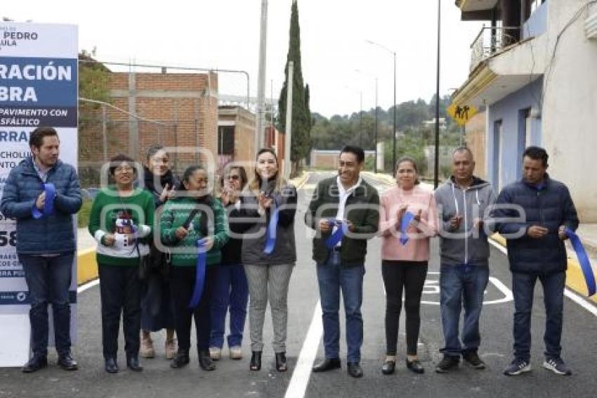 SAN PEDRO CHOLULA . PAVIMENTACIÓN CALLES