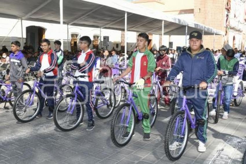 TLAXCALA . ENTREGA BICICLETAS