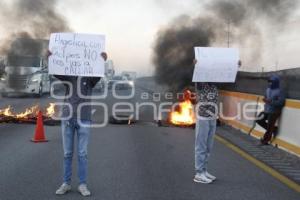 BLOQUEO AUTOPISTA MÉXICO-PUEBLA