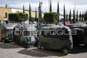 TLAXCALA . MANIFESTACIÓN MOTOTAXISTAS