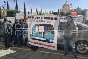 TLAXCALA . MANIFESTACIÓN MOTOTAXISTAS