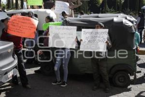 TLAXCALA . MANIFESTACIÓN MOTOTAXISTAS