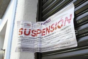 TLAXCALA . SUSPENSIÓN COMERCIO