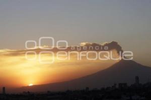 ATARDECER . VOLCÁN POPOCATÉPETL