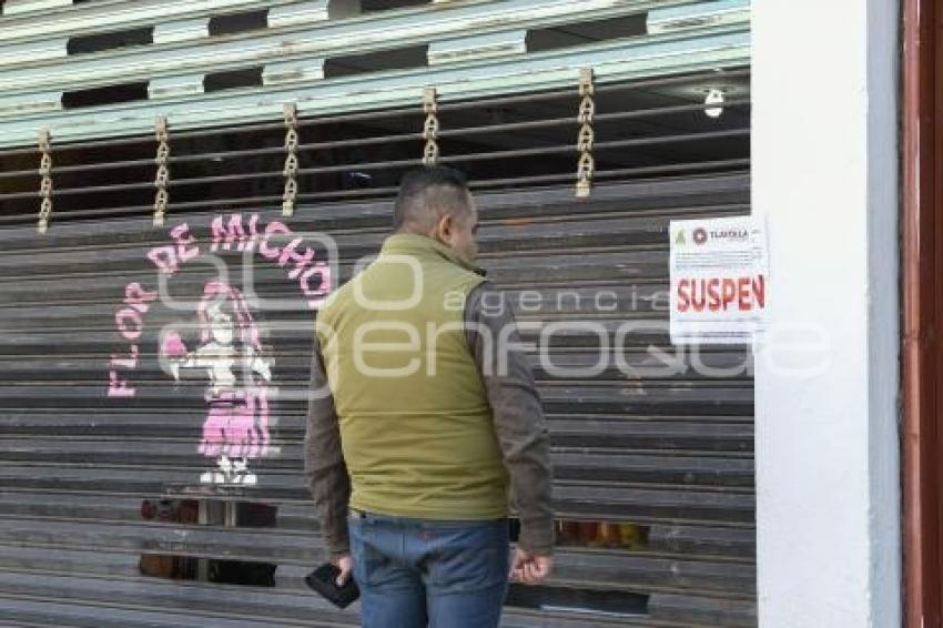 TLAXCALA . SUSPENSIÓN COMERCIO