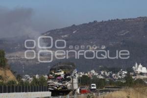 TLAXCALA . INCENDIO RELLENO SANITARIO