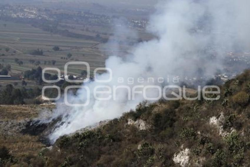 TLAXCALA . INCENDIO RELLENO SANITARIO