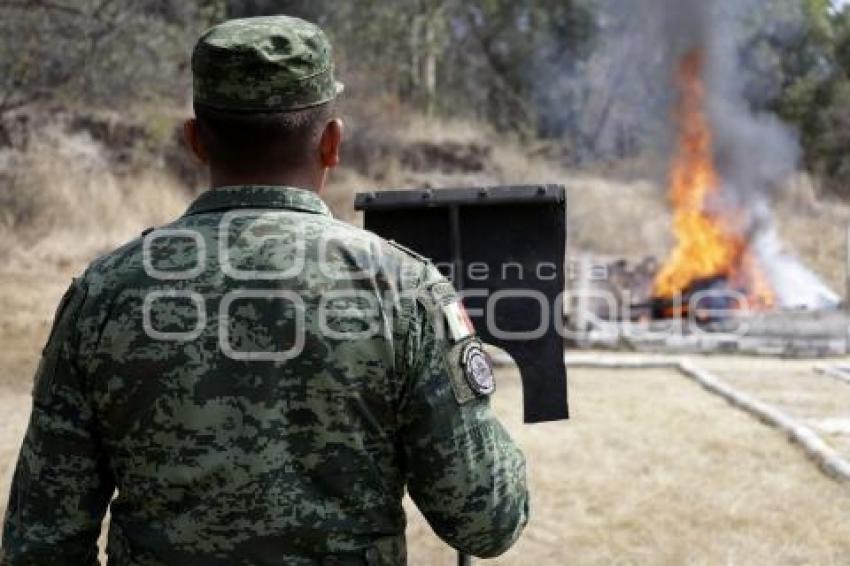 INCINERACIÓN DE NARCÓTICOS