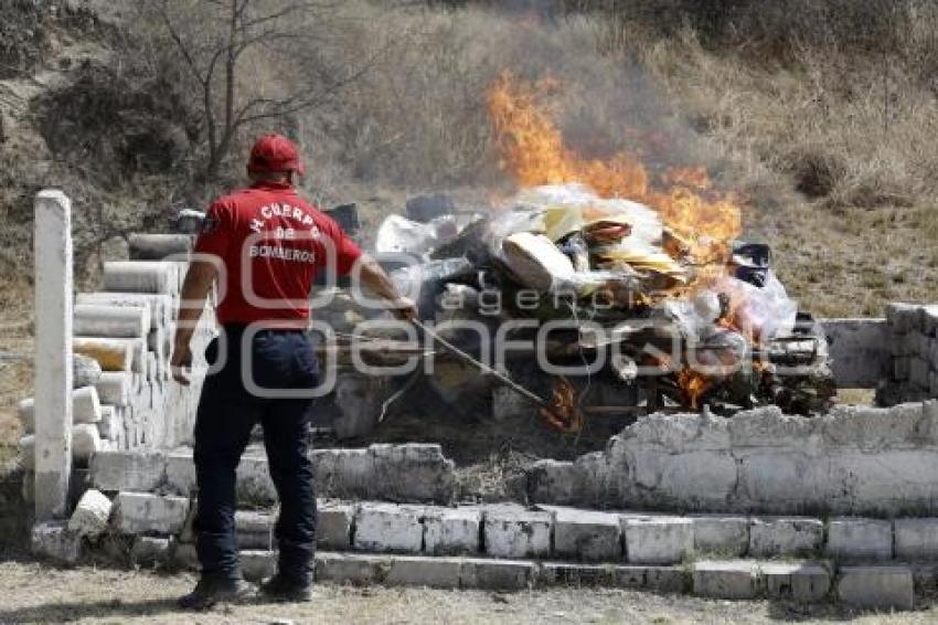 INCINERACIÓN DE NARCÓTICOS