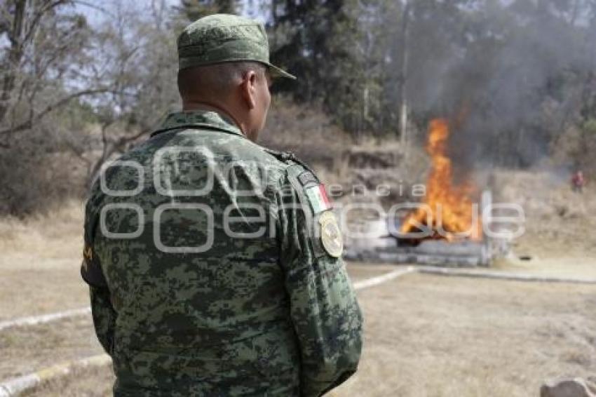 INCINERACIÓN DE NARCÓTICOS