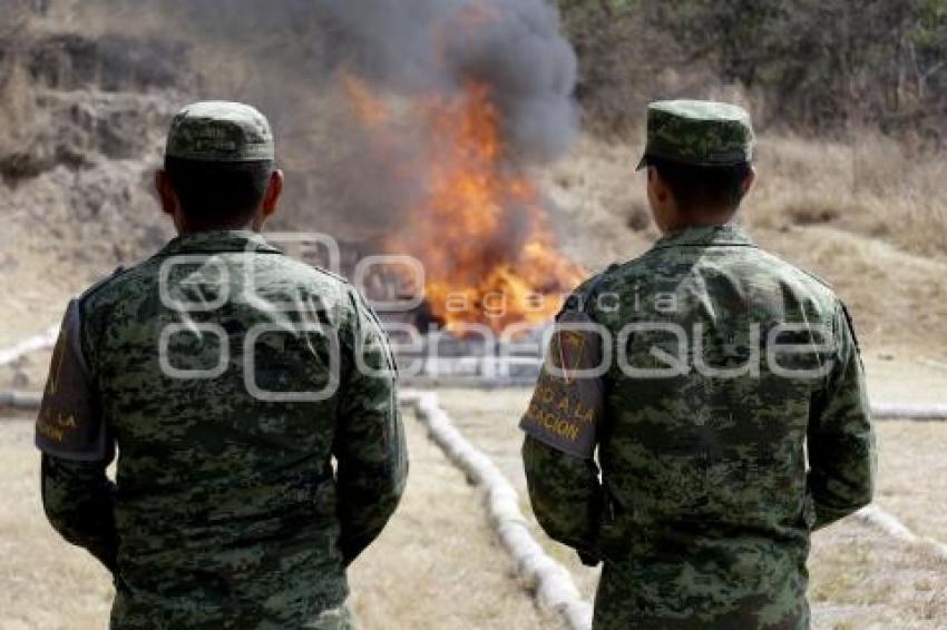 INCINERACIÓN DE NARCÓTICOS 