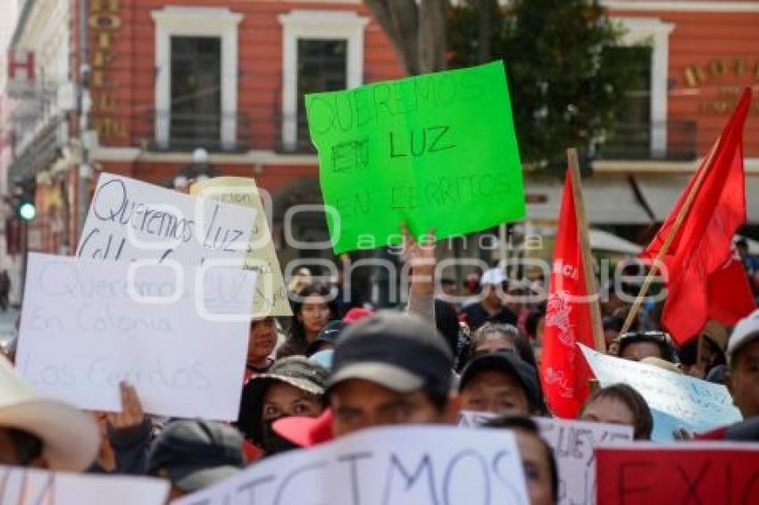 MANIFESTACIÓN . ANTORCHA CAMPESINA