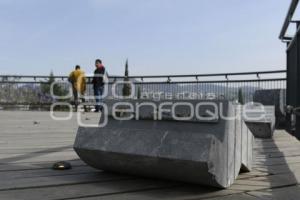 TLAXCALA . ESCALINATAS LOS HÉROES