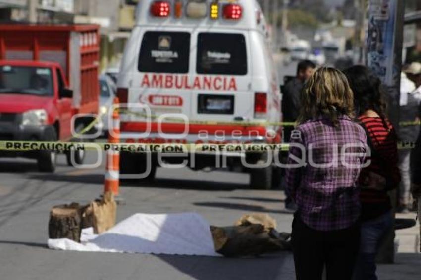 TLAXCALA . CICLISTA ATROPELLADO