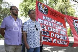 TLAXCALA . MANIFESTACIÓN COMERCIANTES