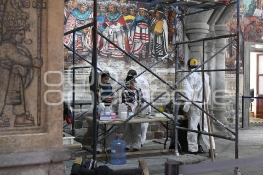 TLAXCALA . RESTAURACIÓN MURALES