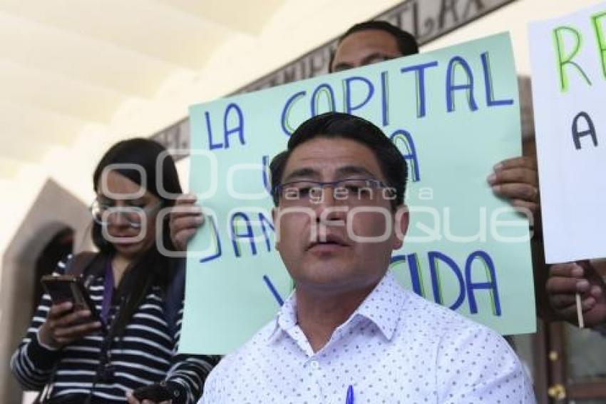 TLAXCALA . MANIFESTACIÓN AYUNTAMIENTO