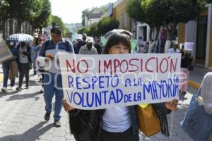 TLAXCALA . MANIFESTACIÓN AYUNTAMIENTO