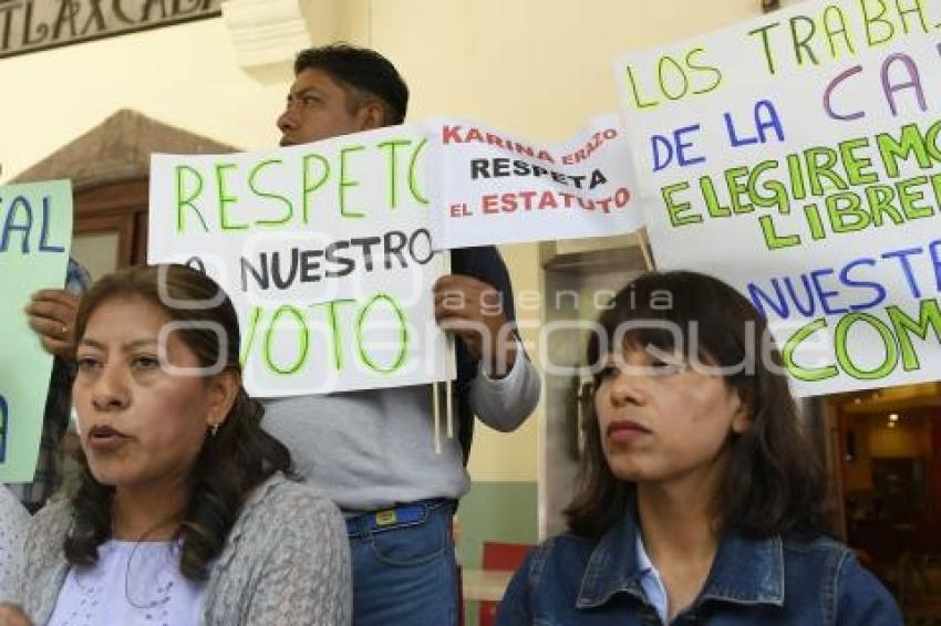 TLAXCALA . MANIFESTACIÓN AYUNTAMIENTO