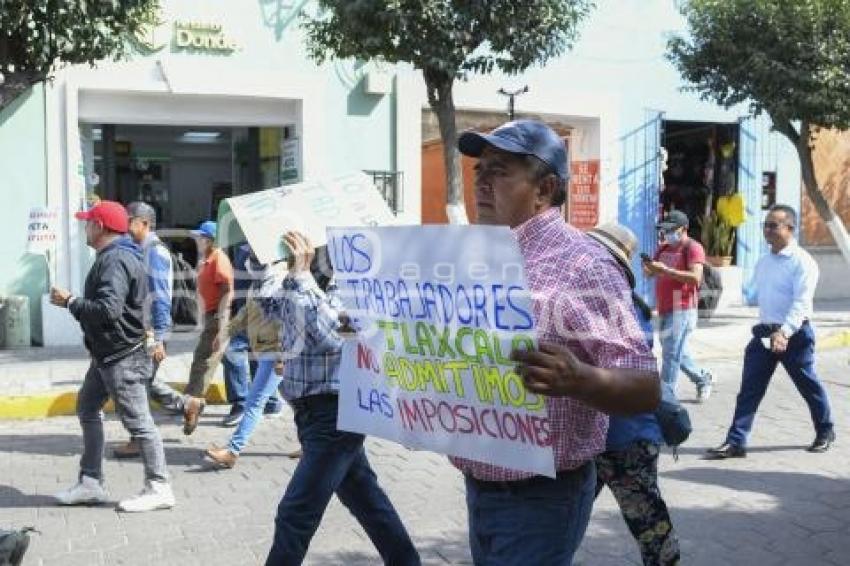 TLAXCALA . MANIFESTACIÓN AYUNTAMIENTO