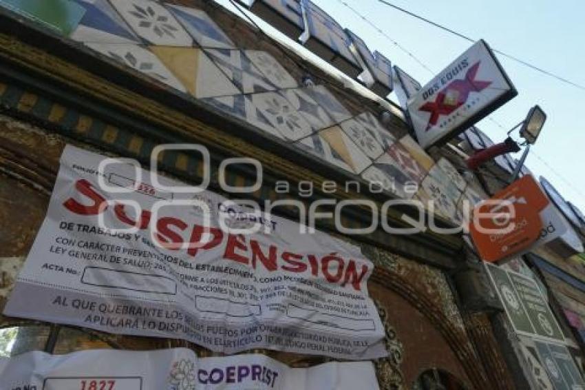 TLAXCALA . SUSPENSIÓN BARES