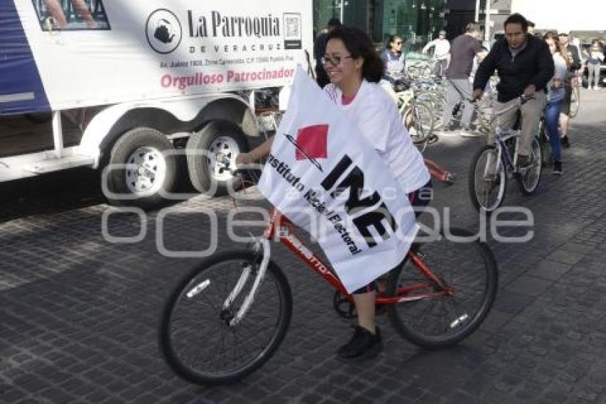 INE . PEDALEA POR LA DEMOCRACIA