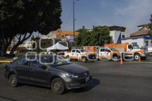 PROCESIÓN VIERNES SANTO . CIERRE VIAL