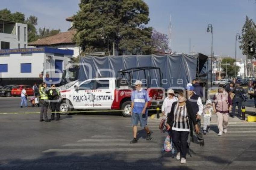 PROCESIÓN VIERNES SANTO . CIERRE VIAL