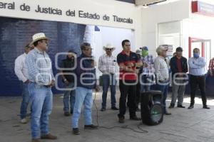 TLAXCALA . MANIFESTACIÓN EJIDATARIOS