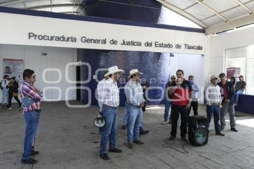 TLAXCALA . MANIFESTACIÓN EJIDATARIOS