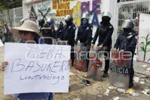 MANIFESTACIÓN . RELLENO SANITARIO