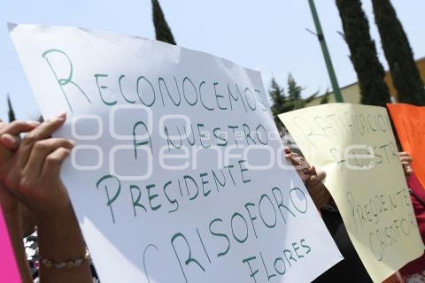 TLAXCALA . MANIFESTACIÓN POBLADORES CONTLA