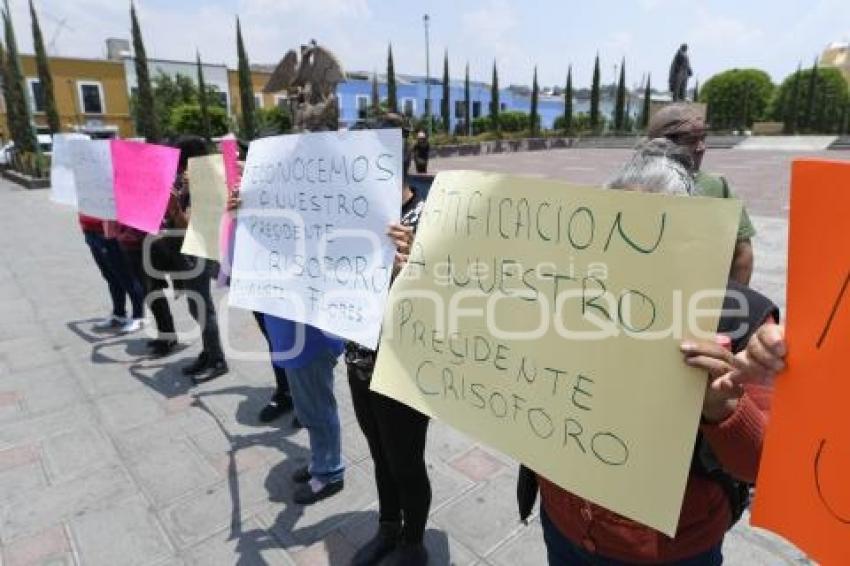 TLAXCALA . MANIFESTACIÓN POBLADORES CONTLA