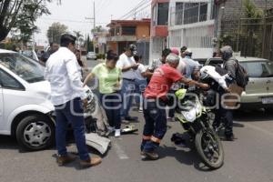 NOTA ROJA . CHOQUE MOTOCICLISTA