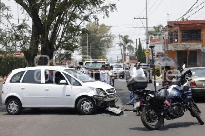 NOTA ROJA . CHOQUE MOTOCICLISTA