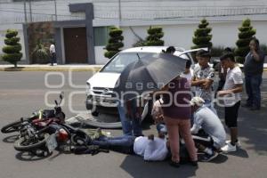 NOTA ROJA . CHOQUE MOTOCICLISTA