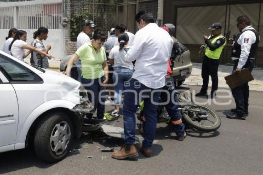 NOTA ROJA . CHOQUE MOTOCICLISTA