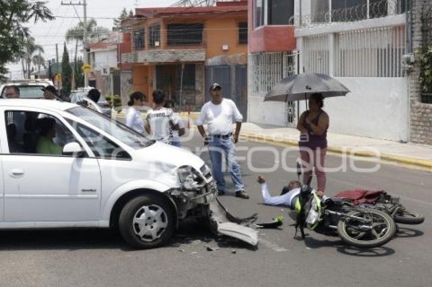 NOTA ROJA . CHOQUE MOTOCICLISTA