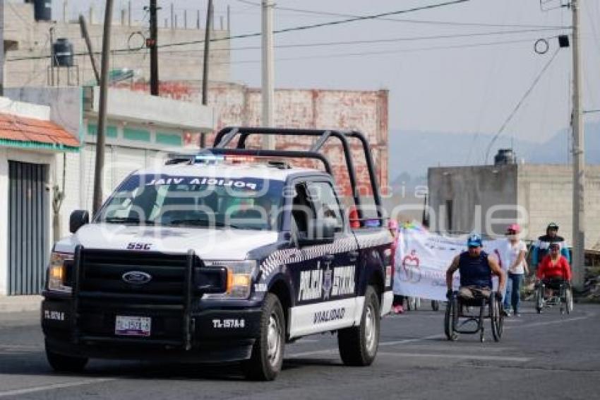 TLAXCALA . MARCHA PERSONAS CON DISCAPACIDAD