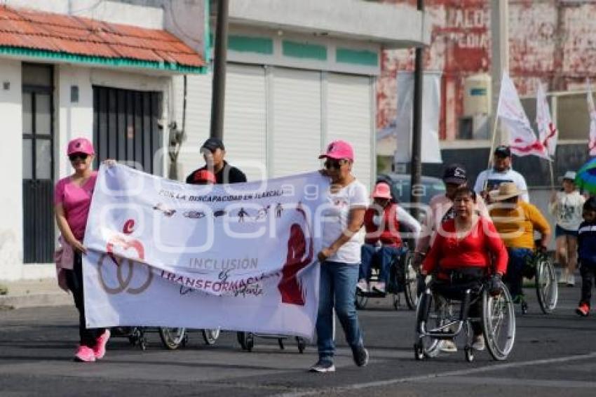 TLAXCALA . MARCHA PERSONAS CON DISCAPACIDAD